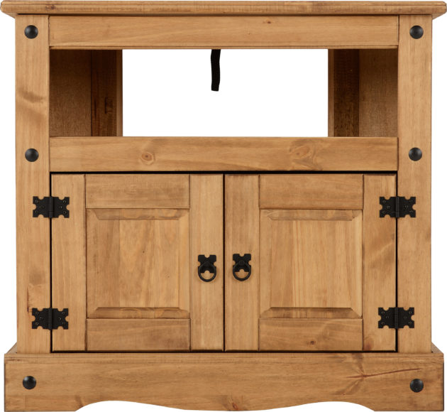 Seconique Corona Corner TV Cabinet Distressed Waxed Pine