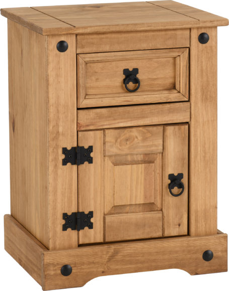 Seconique Corona Petite Bedside Distressed Waxed Pine