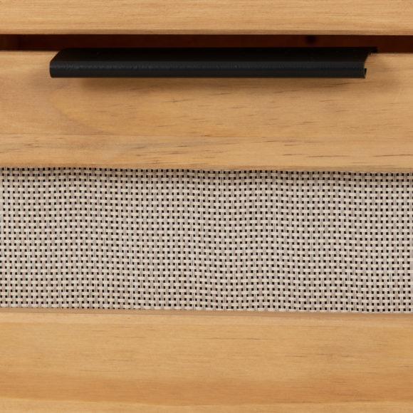 Seconique Corona Rattan 2 Drawer Coffee Table Distressed Wax Pine/Rattan Effect