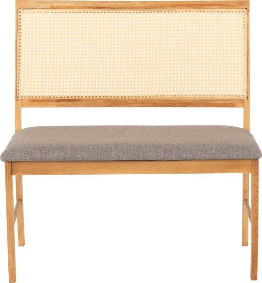 Seconique Ellis Dining Bench Oak Effect/Grey Fabric