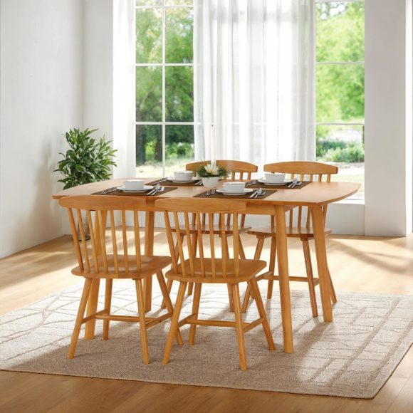 seconique Emery Extending Dining Set (4 Chairs) Natural Oak Effect