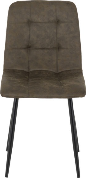 Seconique Fenton Chair (Box Of 2) Olive Green Suede Fabric