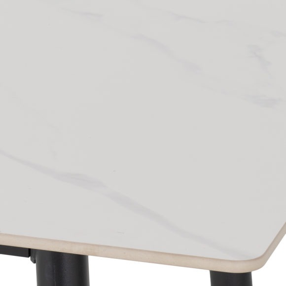 Seconique Fenton Dining Table White Marble Stone Effect