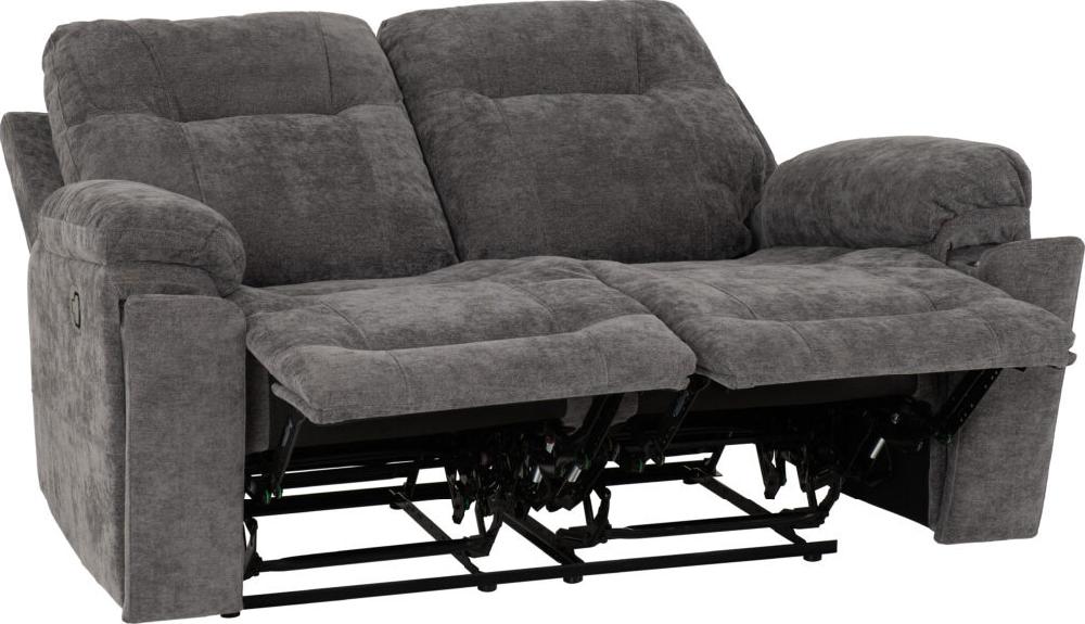 Seconique Guildford 2 Seater Recliner Sofa Grey Fabric