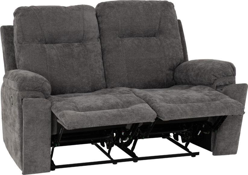 Seconique Guildford 2 Seater Recliner Sofa Grey Fabric