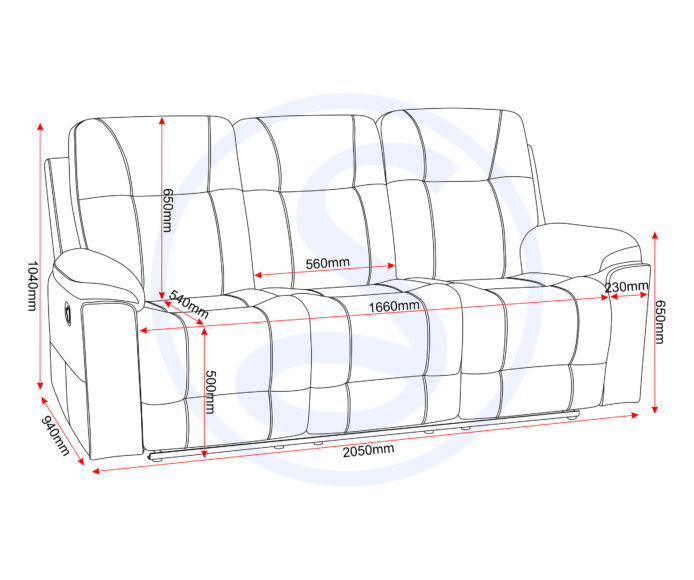Seconique Guildford 3+1+1 Recliner Suite Grey Fabric