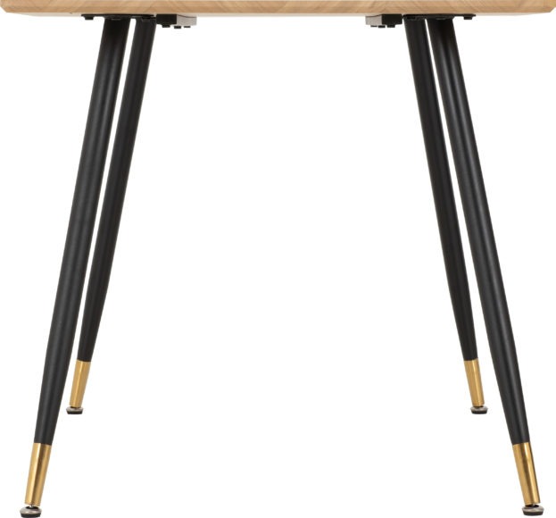 Seconique Hamilton Medium Dining Table Medium Oak Effect/Black