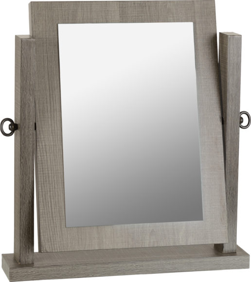seconique Lisbon Dressing Table Mirror Black Wood Grain