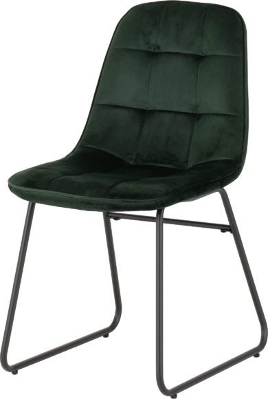Seconique Lukas Chair (Box Of 2) Emerald Green Velvet