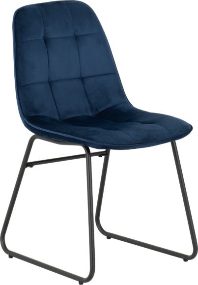 Seconique Lukas Chair (Box Of 2) Sapphire Blue Velvet