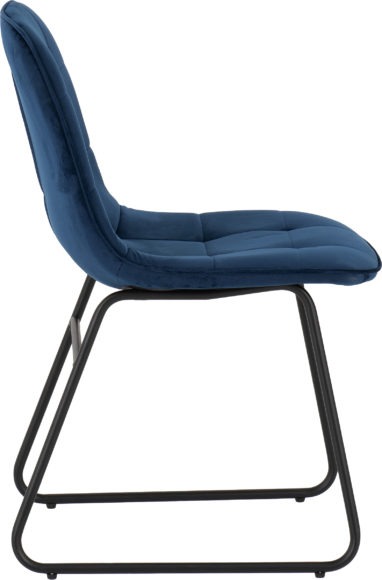 Seconique Lukas Chair (Box Of 2) Sapphire Blue Velvet