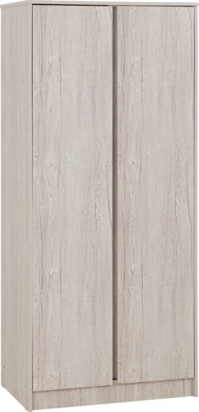 Seconique Malvern 2 Door Wardrobe Bedroom Set Urban Snow
