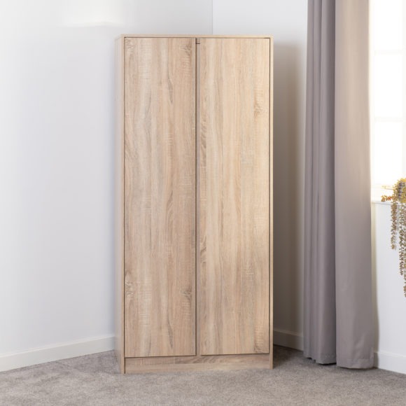 Seconique Malvern 2 Door Wardrobe Sonoma Oak Effect