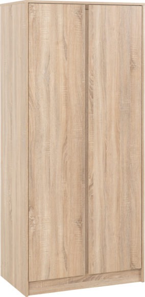 Seconique Malvern 2 Door Wardrobe Sonoma Oak Effect