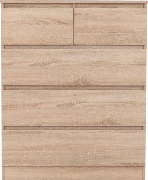 Seconique Malvern 3+2 Drawer Chest Sonoma Oak Effect