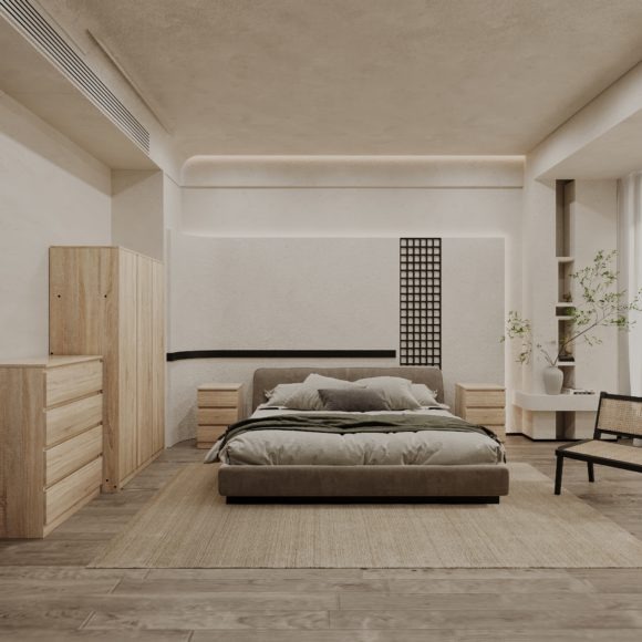 seconique Malvern 3 Door Wardrobe Bedroom Set Sonoma Oak Effect