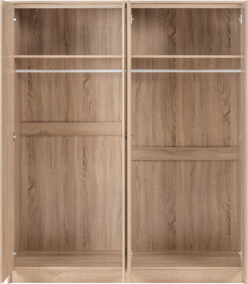 Seconique Malvern 4 Door Wardrobe Sonoma Oak Effect