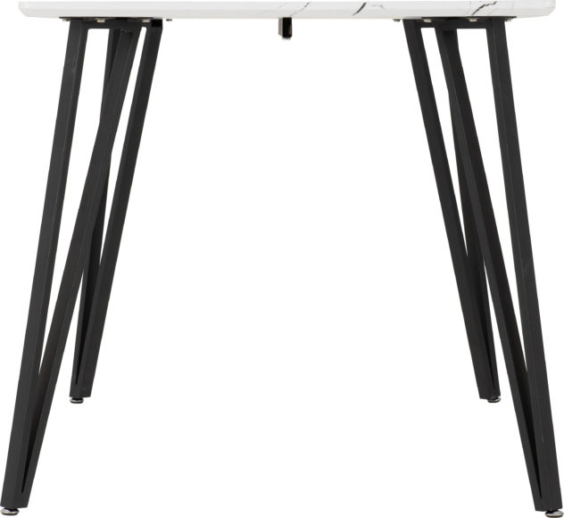 Seconique Marlow Dining Table White Marble Effect/Black