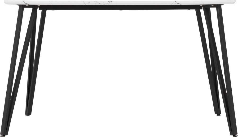 Seconique Marlow Dining Table White Marble Effect/Black