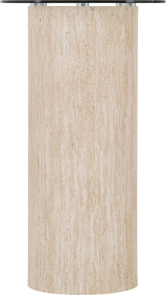 Seconique Modena Console Table Clear Glass/Cream Marble Effect