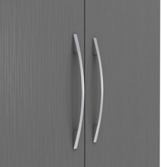 Seconique Nevada 2 Door 1 Drawer Wardrobe 3D Effect Grey