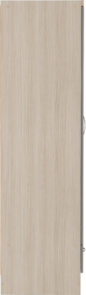 Seconique Nevada 2 Door 1 Drawer Wardrobe Grey Gloss/Light Oak Effect Veneer