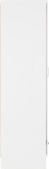 Seconique Nevada 2 Door 1 Drawer Wardrobe White Gloss