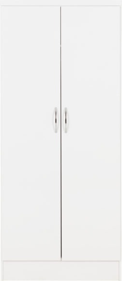 Seconique Nevada 2 Door All Hanging Wardrobe White Gloss