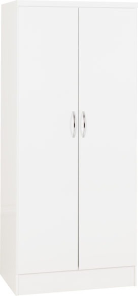 seconique Nevada 2 Door All Hanging Wardrobe White Gloss