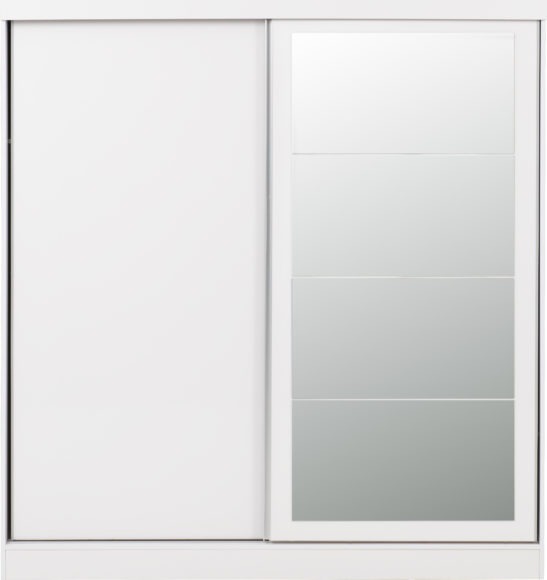 Seconique Nevada 2 Door Sliding Wardrobe White Gloss