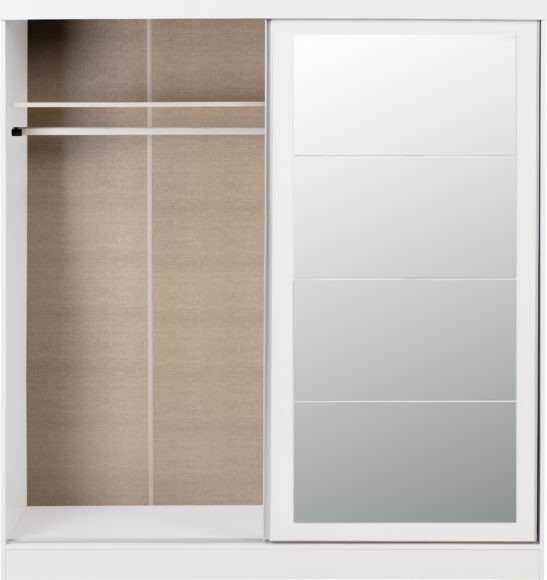 Seconique Nevada 2 Door Sliding Wardrobe White Gloss