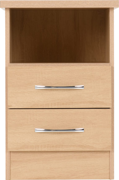 Seconique Nevada 2 Drawer Bedside Sonoma Oak Effect