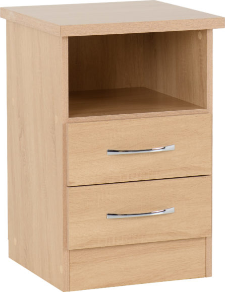 seconique Nevada 2 Drawer Bedside Sonoma Oak Effect
