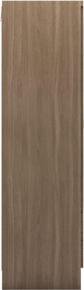 Seconique Nevada 3 Door 2 Drawer Mirrored Wardrobe Rustic Oak Effect