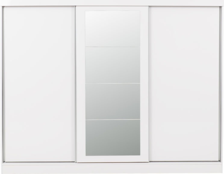 Seconique Nevada 3 Door Sliding Wardrobe White Gloss