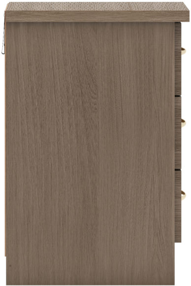 Seconique Nevada 3 Drawer Bedside Rustic Oak Effect