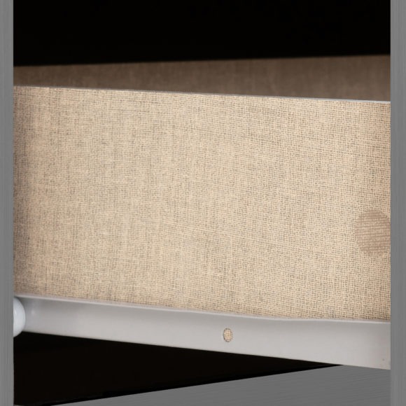 Seconique Nevada 5 Drawer Low Wardrobe 3D Effect Grey