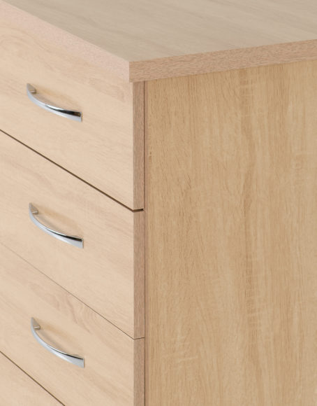 Seconique Nevada 5 Drawer Narrow Chest Sonoma Oak Effect