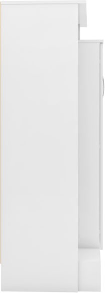 Seconique Nevada Petite Open Shelf Wardrobe White Gloss