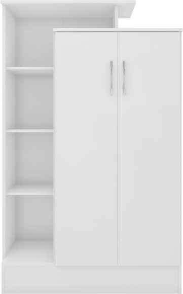 Seconique Nevada Petite Open Shelf Wardrobe White Gloss