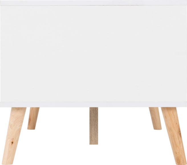 Seconique Nordic 2 Drawer Coffee Table White/Distressed Effect