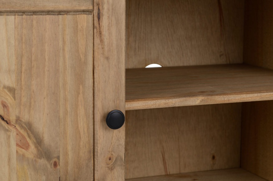 Seconique Panama 2 Door 1 Shelf Flat Screen TV Unit Natural Wax