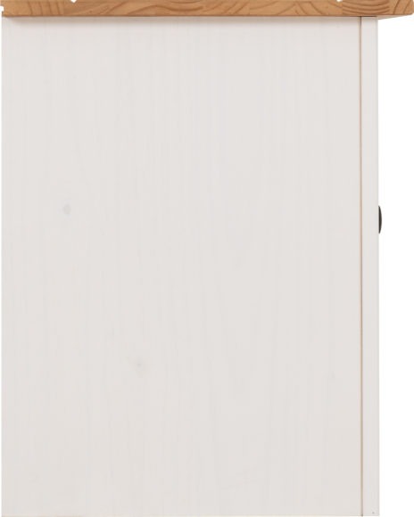 Seconique Panama 2 Door 1 Shelf Flat Screen TV Unit White/Natural Wax