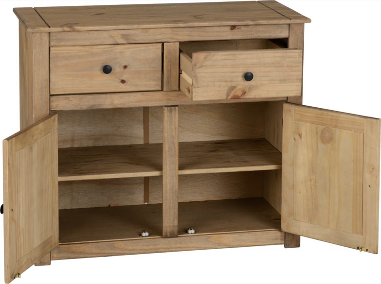 Seconique Panama 2 Door 2 Drawer Sideboard Natural Wax