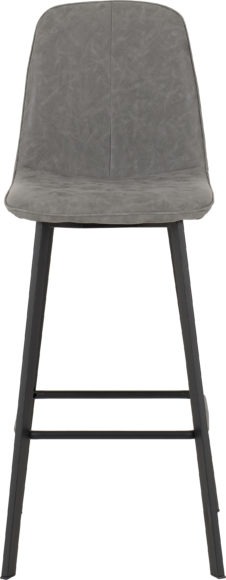 Seconique Quebec Bar Chair (Box Of 2) Grey Faux Leather