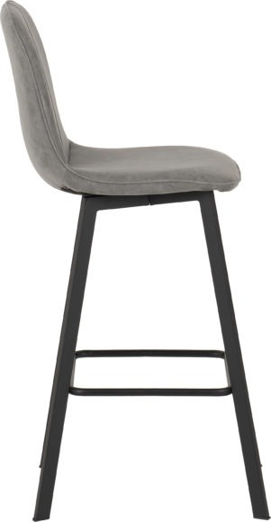 Seconique Quebec Bar Chair (Box Of 2) Grey Faux Leather