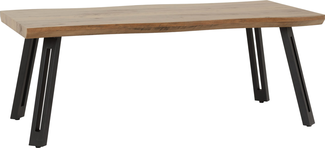 Seconique Quebec Wave Edge Coffee Table Medium Oak Effect/Black