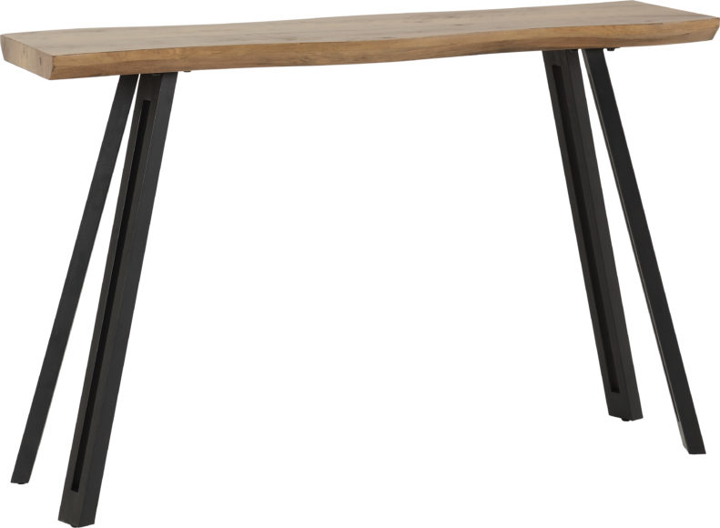 Seconique Quebec Wave Edge Console Table Medium Oak Effect/Black