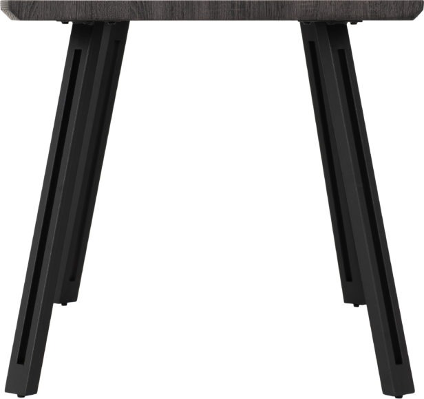 Seconique Quebec Wave Edge Dining Table Black Wood Grain/Black