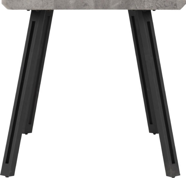 Seconique Quebec Wave Edge Dining Table Concrete Effect/Black
